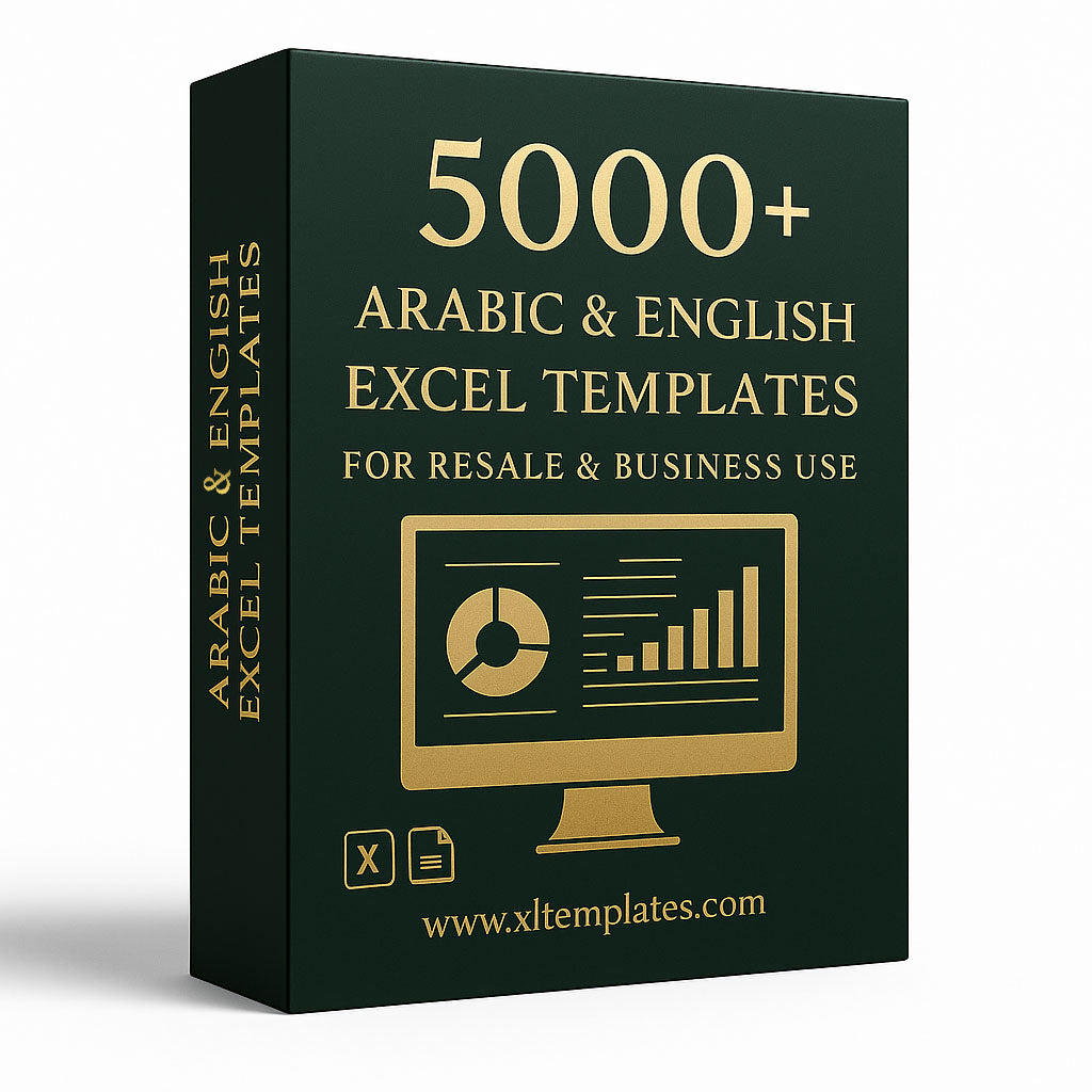 Commercial License: 5000+ Arabic & English Excel And Google Sheets Templates for Resale & Business Use – €299 One-Time