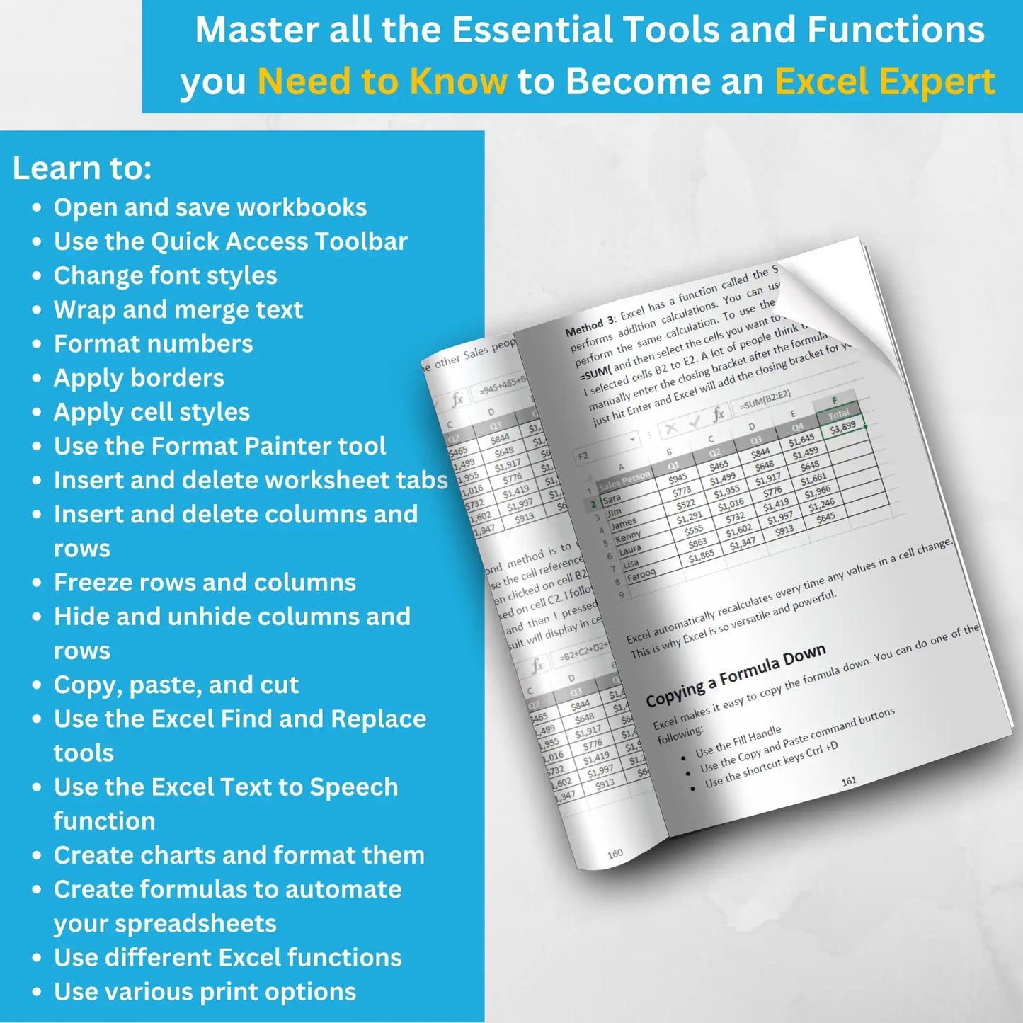 The Ultimate Excel eBook for Beginners: Navigating and Mastering Spreadsheets with Ease eBook