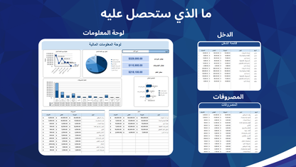 لوحة المعلومات المالية – القالب الذكي لإدارة وتحليل أموالك