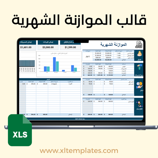 قالب الموازنة الشهرية