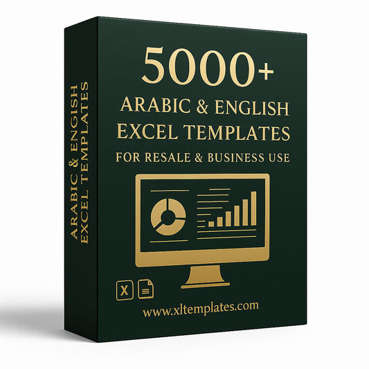 Commercial License: 5000+ Arabic & English Excel And Google Sheets Templates for Resale & Business Use – €299 One-Time