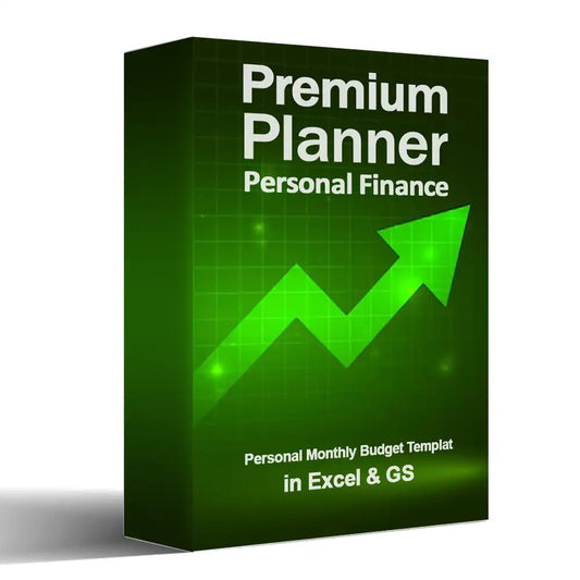 Premium Planners Personal Finance: Monthly Budget Template in Excel & GS